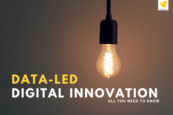 Data Led Digital Innovation - All you need to know' written next to an image of a lightbulb.