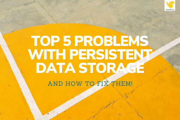 Top Five problems with persistent data storage and how to fix them, written by Pegasus One, a data analytics app development company.